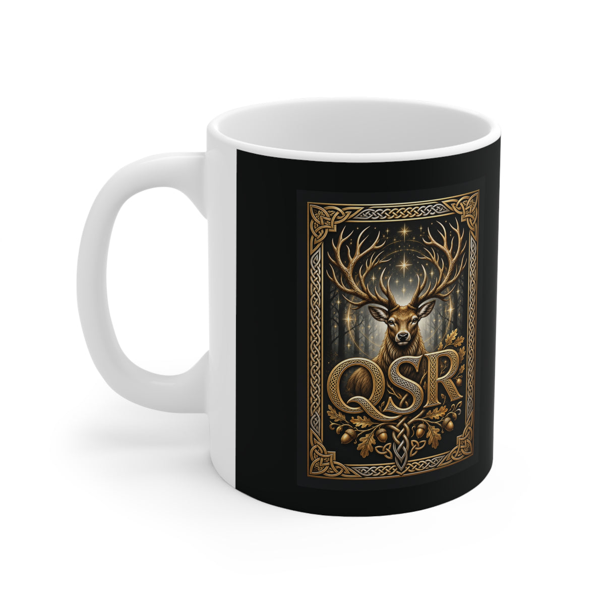 Noble Stag — QSR Celtic Crest Mug