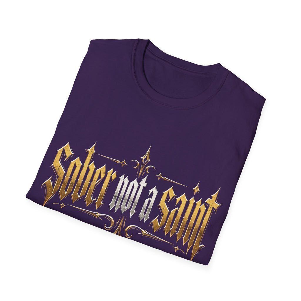 Sober Not a Saint Gothic Graphic T-Shirt